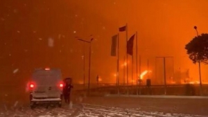 Kahramanmaraş'ın Pazarcık ilçesinde petrol boru hattında patlama meydana geldi