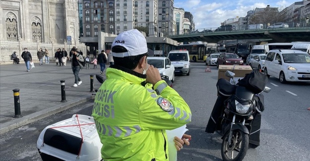 İstanbul'da motokuryeler, motosiklet ve scooterlara yönelik denetim yapıldı