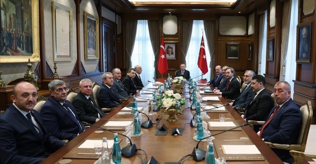 Cumhurbaşkanı Erdoğan, Bakan Bilgin ve Türk-İş heyetini kabul etti