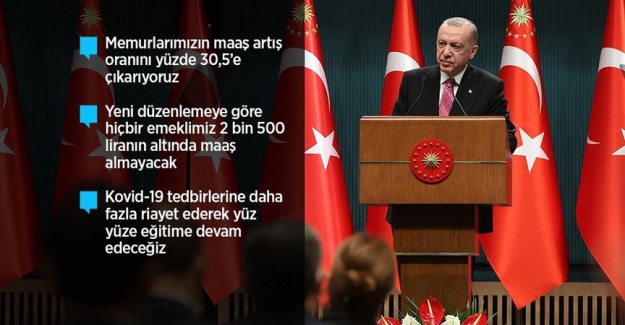 Cumhurbaşkanı Erdoğan'dan memur ve emekliye ek zam müjdesi