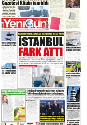 Yeni Gün Gazetesi - 18.01.2022 Manşeti